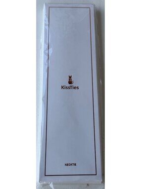 KissTies Brand Solid Satin Silk Black Men's Necktie #KT1083SN (NWT)